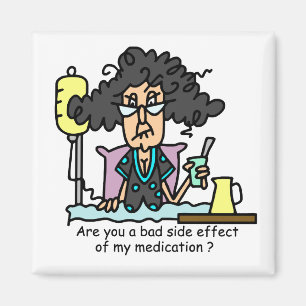 Medikations-Nebenwirkungs-dunkles Haar Magnet