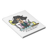 Medikations-Nebenwirkungs-dunkles Haar Notizblock (angewinkelt)