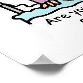 Medikations-Nebenwirkungs-dunkles Haar Poster (Ecke)