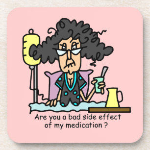 Medikations-Nebenwirkungs-dunkles Haar Untersetzer