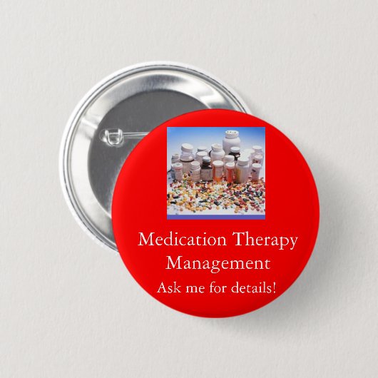 Medikations-Therapie-Management, fragen m… Button (Vorne & Hinten)