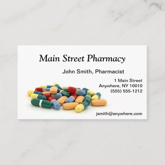 Medikations-Visitenkarte Visitenkarte (Vorderseite)