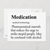 Medikationsdefinition Postkarte (Vorne/Hinten)