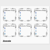 Medikationswechsel Gesundheitsblatt Quadratischer Aufkleber (Blatt)