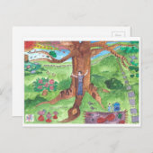 Medilludesign - Eine Baumförderung umarmen Postkarte (Vorne/Hinten)