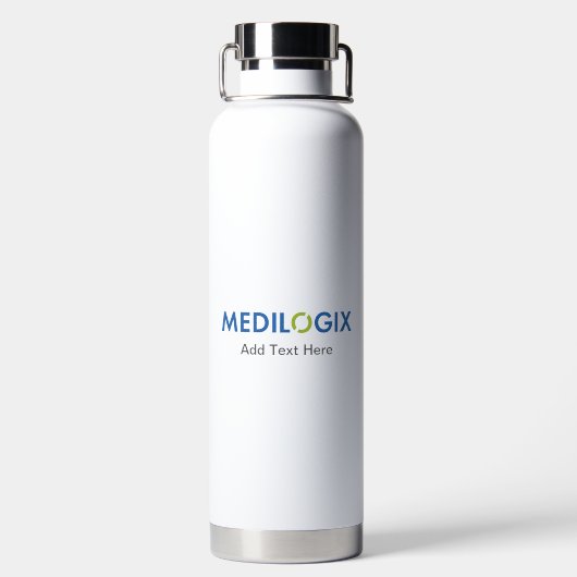 MEDILOGIX 32 oz Wasser Flasche Text (Rückseite)