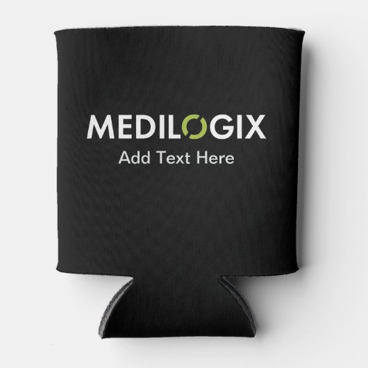 MEDILOGIX kann Text für das weiße Logo färben Dosenkühler (Vorderseite)