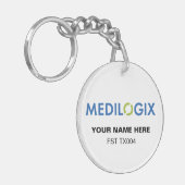 MEDILOGIX Keychain Round Add Text Schlüsselanhänger (Vorderseite links)