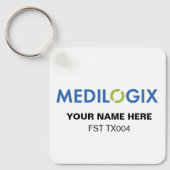 MEDILOGIX Keychain Square Add Text Schlüsselanhänger (Vorderseite)