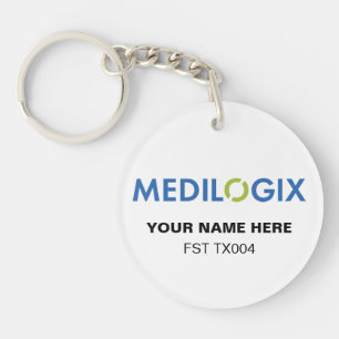MEDILOGIX Schlüsselanhänger Rund Text hinzufügen