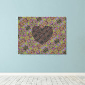 Medina Lilac 333 Herz Leinwanddruck (Insitu (Holzboden))