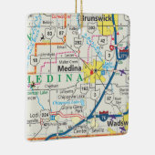 Medina Ohio Road Map Keramikornament (Rechts)