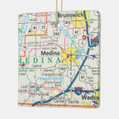 Medina Ohio Road Map Keramikornament (Links)