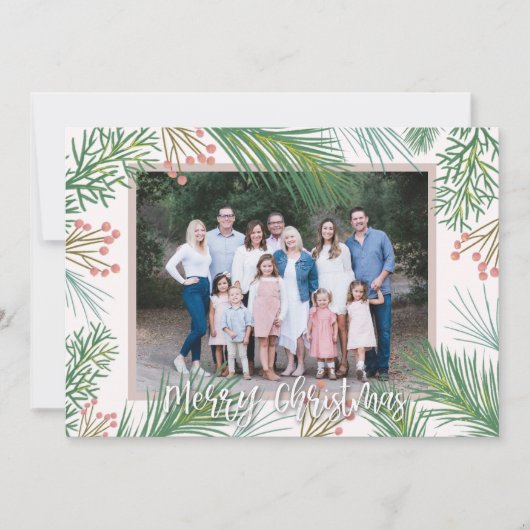 Medina - Rosa, Pines Berries Feiertagskarte (Vorderseite)