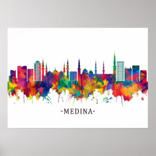 Medina Saudi Arabia Skyline Poster
