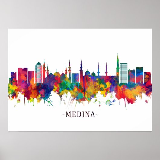 Medina Saudi Arabia Skyline Poster (Vorne)