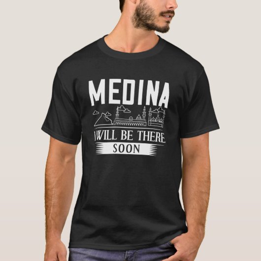 Medina Saudi Arabien Stadt Skyline Karte T-Shirt (Vorderseite)