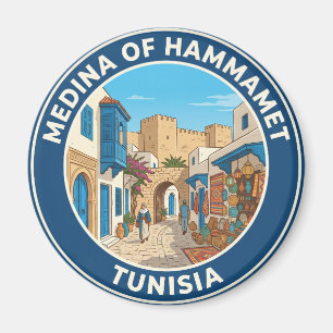 Medina von Hammamet Tunesien Magnet