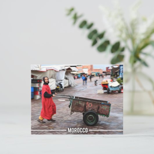 Medina von Marrakesch - Marrakesch Souk, Marokko Postkarte (Stehend Vorderseite)