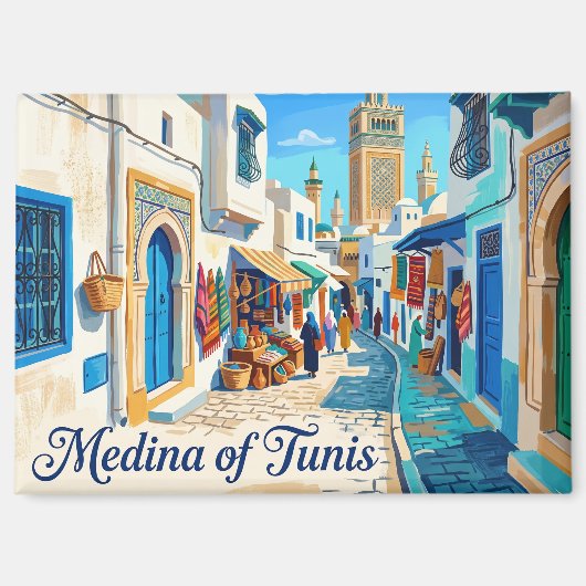 Medina von Tunis Tunesien Magnet (Vorderseite)