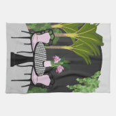 Medinilla Garden Courtyard Geschirrtuch (Horizontal)