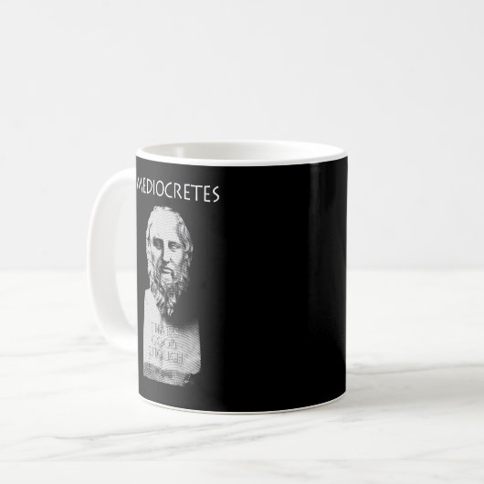 Mediokretes (Philosoph des Mittelalters) Kaffeetasse (Vorderseite Links)
