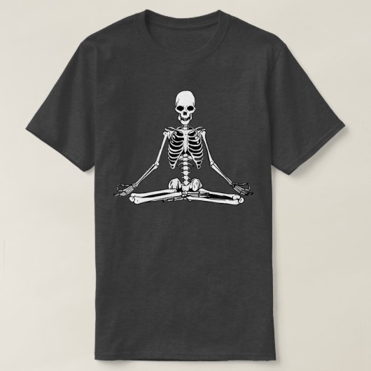 Meditat Skelett Meditation Goth Yoga  T-Shirt (Design vorne)