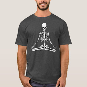 Meditat Skelett Meditation Goth Yoga  T-Shirt