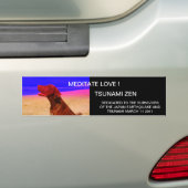 MEDITATE LIEBE ! TSUNAMI ZEN AUTOAUFKLEBER (Auf Auto)