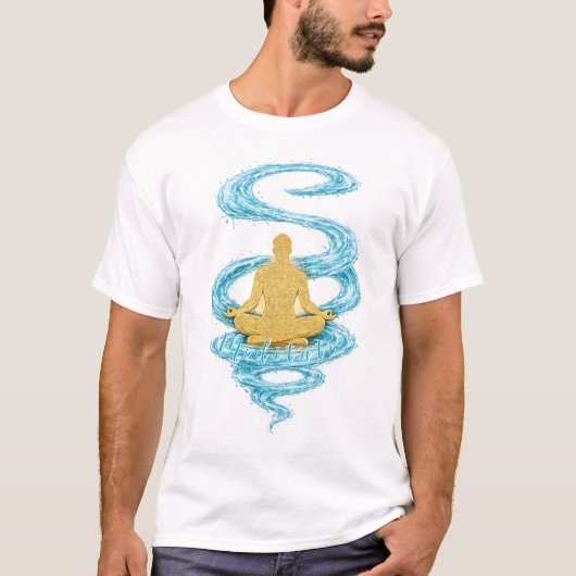 Meditate Ocean Sand Mindfulness T-Shirt (Vorderseite)