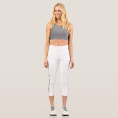 Meditates on Veggies Yoga Pants Capri Leggings (Vorderseite)