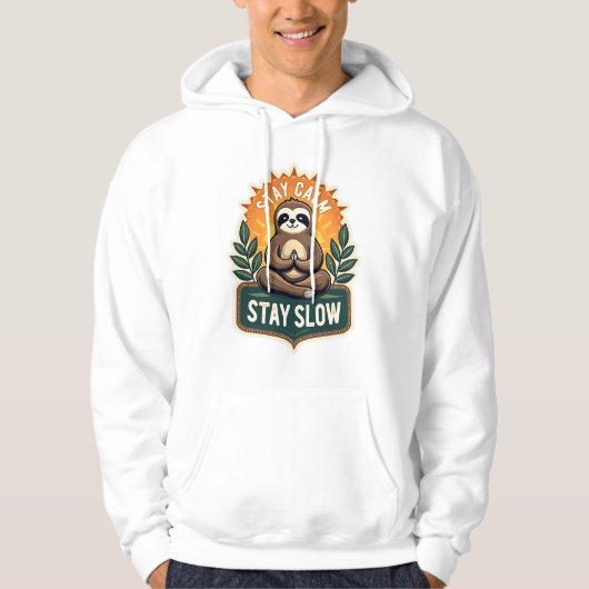 Meditating Sloth Vintage Relaxed Mind T-Shirt 2 Hoodie (Vorderseite)