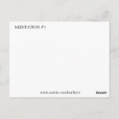 MEDITATION #3 POSTKARTE (Rückseite)