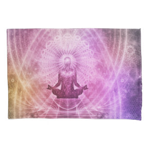 Meditation Abstrakt Art Rosa Violet Lila Gold Fl Kissenbezug