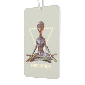 Meditation. Alien in ruhiger Pose Autolufterfrischer (Links)