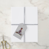 Meditation. Alien in ruhiger Pose Geschenkanhänger (Mit Garn)