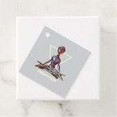 Meditation. Alien in ruhiger Pose Geschenkanhänger (Beispiel)