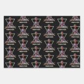 Meditation. Alien in ruhiger Pose Geschenkpapier Set (Vorderseite 2)