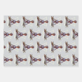 Meditation. Alien in ruhiger Pose Geschenkpapier Set (Vorderseite)