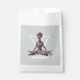 Meditation. Alien in ruhiger Pose Geschenktütchen