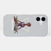 Meditation. Alien in ruhiger Pose iPhone 16 Hülle (Rückseite (Horizontal))