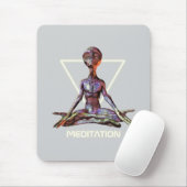 Meditation. Alien in ruhiger Pose Mousepad (Mit Mouse)