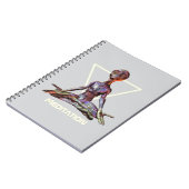 Meditation. Alien in ruhiger Pose Notizblock (Linke Seite)
