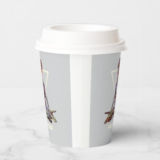 Meditation. Alien in ruhiger Pose Pappbecher (Rechts)