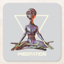 Meditation. Alien in ruhiger Pose