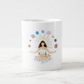 Meditation art Jumbo-Tasse (Vorderseite)