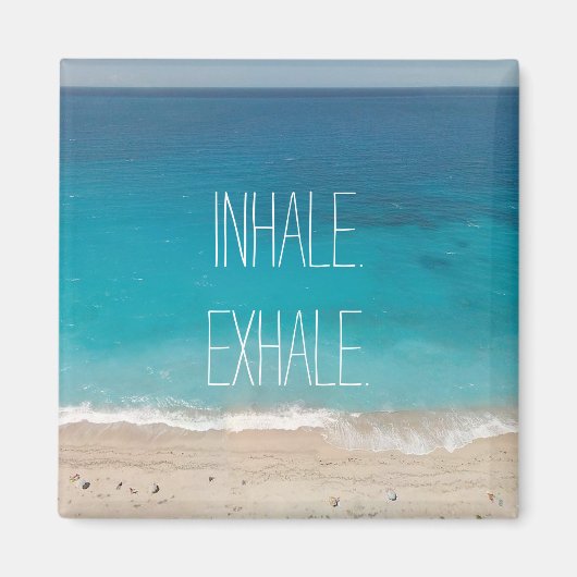 Meditation Atemzug Schöner Strand Frühjahr 2023 Magnet (Vorne)