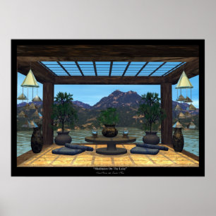 Meditation auf dem See Poster