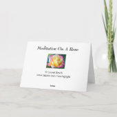 Meditation auf Rose Karte (Rückseite)