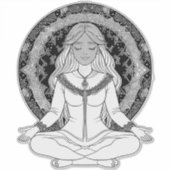 Meditation Aufkleber (Vorderseite)